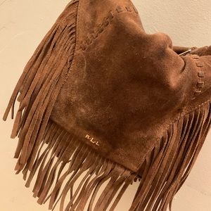 RALPH LAUREN CROSS BODY SUEDE PURSE